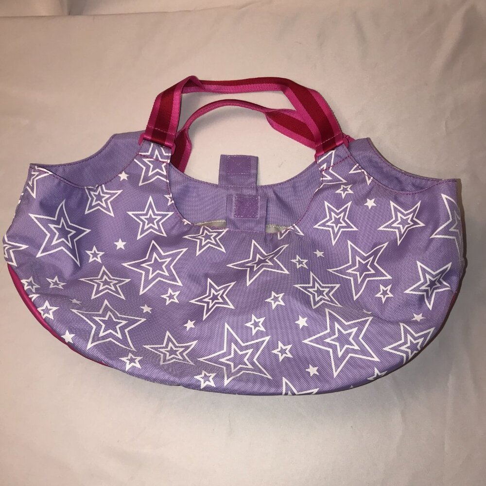 American Girl dolls Large Tote Bag Purple White Stars for Doll's and Clothes - Picture 2 of 13